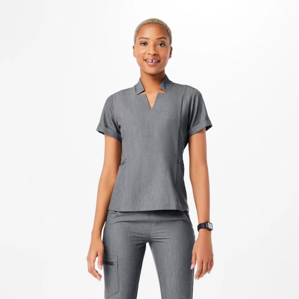 Figs Women's Graphite Inala Scrub Top